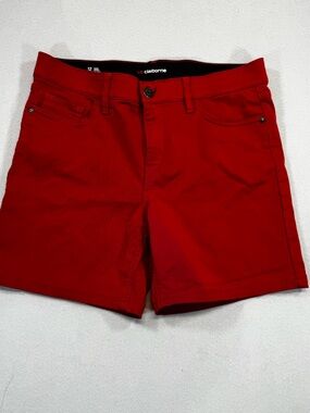 Liz Claiborne Red Stretch Denim Women's Shorts
